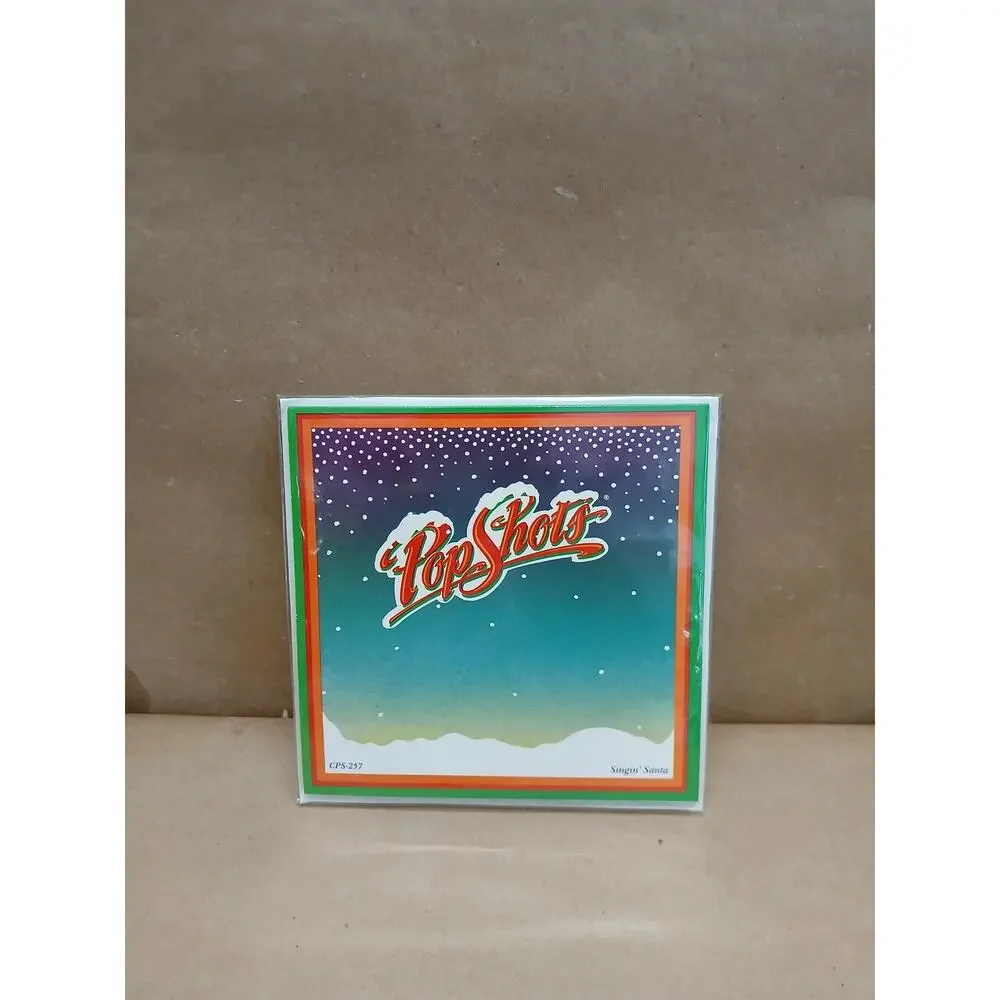 Vintage PopShots Singin' Santa Pop-Up Christmas Card Holiday Greeting
